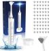 Electric Flosser with 4 Speeds + 60 Replacement Heads - Vibration Flosser Rechargeable Tongue Scraper/Cleaner Power Flosser for Adults & Kids Electric Dental Floss with Wireless Charging Base