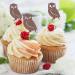 Set of 24 Glitter Owl Cupcake Toppers Animal Themed Baby Shower Dessert Decor Baby Birthday Party Decorations Supplies - Brown - Buy Online on GoSupps.com