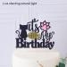 Happy Birthday Cat Cake Topper - Glittery Black Kitten Decoration for Birthday Baby Shower & Wedding Parties - Buy Online on GoSupps.com