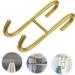 KICHOUSE 2pcs Door Hook Gold Towel Rack Heavy Duty Wall Hangers Storage Hanging Hook Kitchen Door Double Door 12X5CM Golden - Buy Online on GoSupps.com