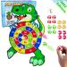 30" Large Dinosaur Dart Board for Kids with 16 Sticky Balls, Indoor Outdoor Sport Games Multi-Player Party Game, Cartoon Animal Dart Board Toys for Kids 3 4 5 6 7 8 9 10 Years Toddler Boys Girls Dinosaur 02