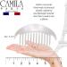 Camila Paris CP3017 Set of 2 White Pearl Hair Combs - Durable & Flexible Side Clips for Women - French Hair Accessories - Buy Online on GoSupps.com
