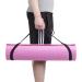Mind Reader YOGAPVC-BLK Extra Thick Yoga Mat with Carrying Strap - High Density Anti-Tear Black - Buy Online on GoSupps.com