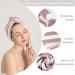 Super Absorbent Hair Turban Towel Set - 3 Pack Quick Dry Microfiber Caps for Long Curly Hair (Pink Purple Gray) Ideal for Women & Girls - Buy Online on GoSupps.com