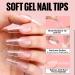 TOMICCA Nail Tips and Glue Gel Kit - 500PCS Coffin Soft Gel Tips + UV LED Lamp + 15ML 4 In 1 Nail Glue Gel - Professional Acrylic Nail Extension Kit for Easy DIY Nail Art - Buy Online on GoSupps.com