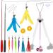 Cat Toys for Indoor Kitten Toys,2PCS Retractable Cat Wand Toys ,10PCS Teaser Refills&1PCS Hanging Door Self-Play Cat Toy,Interactive Feather Toy for Teaser Play and Chase Exercise with Kitten SET A