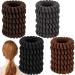 24 Pieces Spiral Hair Ties Ponytail holder Coil Hair Ties for Thick Hair Thin Hair No Crease Hair Ties for Women Girls Phone Cord Hair Ties for all Hair Types (Light Brown  Dark Brown  Dark Grey  Black)