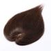 Buy Remy Human Hair Topper for Thinning Hair - 3x4.7 Mono Hand Tied Medium Brown 8 Length | International Shipping Available - Buy Online on GoSupps.com