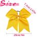 4pcs Large Cheer Bows Elastic Hair Tie Bands, Grosgrain Ribbon Ponytail Holder for Teen Girls - Yellow/Black/White/Pink - Buy Online on GoSupps.com