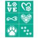 BOOLOOEN Silk Screen Stencils Self-Adhesive Transfer Stencil Reusable Washable Mesh Stencil for Wood Fabric DIY Home Decor 8.5x11inch(Love) Valentine s Day