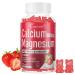 Calcium Magnesium Zinc Gummies & Vitamin D3,B6,B12,Immune & Supporting Bone Health Calcium Magnesium Supplement for Women Men,Sugar-Free Vegan Strawberry Flavor 90 Counts