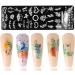 SILPECWEE 8 Pieces Nail Stamping Plates - Flower, Leaf, Holiday Nail Stamps for Manicure - Nail Art Stencils for Simple Style - Buy Online on GoSupps.com