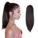 FESHFEN Straight Drawstring Ponytail Extension Natural Synthetic Long Pony Tails Hairpieces Clip in Ponytails Extensions for Women Girls Medium Brown 16 inch 16 Inch (Pack of 1) Medium Brown 6#-Drawstring