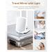 Travel Makeup Mirror with Touch Screen & Dimmable Light | Foldable Portable Vanity Mirror with 10x Magnifying Mirror - White - Buy Online on GoSupps.com