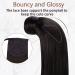 Runature 35cm Black Ponytail Hair Extensions - Real Human Hair 70g Natural Black #1B Smooth Braid - Buy Online on GoSupps.com