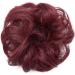 Plum Red Wavy Curly Scrunchie Bun Updo Hairpiece | Hair Ribbon Ponytail Extension | Chignons Hair Piece Wig - Buy Online on GoSupps.com