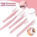 5-Piece High Precision Stainless Steel Eyelash Extension Tweezers Set with Straight and Curved Tips - Volume Tweezers for Lash Extensions - Includes Storage Box - Buy Online on GoSupps.com