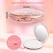 B Beauty Planet 25X Magnifying Mirror with Dimmable Light | Travel Makeup Mirror with Liquid Bling Quicksand Design | Portable Folding Mirror for Handbag | USB Charging - Buy Online on GoSupps.com