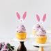 30 PCS Easter Cupcake topper Bunny Cupcake Toppers Easter Egg Cupcake Topper Rabbit Easter Party Cake Topper Decorations (Brown) (Bunny Ear flower) - Buy Online on GoSupps.com