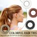 KANPRINCESS Spiral Hair Ties Set - 27 PCS No Crease Coil Phone Cord Hair Ties for Thick Hair - Women Ponytail Holder Elastics - Buy Online on GoSupps.com