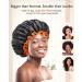 Mikimini XL Black Shower Hoods 2-Pack | Waterproof Reusable Hair Protection for Long Hair | Double-Layer Design with Bright Orange Rim - Buy Online on GoSupps.com