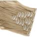 Slik-co Long Curly Wavy Clip-In Hair Extensions - 8 Pcs Full Head, Synthetic Heat Resistant, 17 inch Golden&Bleach Blond - Buy Online on GoSupps.com