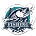 Finest folia fish sticker in the retro style 10x9.1cm fishing fishing vintage sticker for auto boat fishing case fishing.
