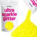 Hemway Premium Ultra Sparkle Glitter Multi Purpose Metallic Flake For Arts Cosmetics Resin Festival Face Hair - Fluorescent Yellow - Extra Chunky (1/24 "0.040" 1mm) 100g / 3.5oz Fluorescent Yellow Extra Chunky - 100g