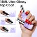 Gellen 2pcs 18ml No Wipe Gel Top Coat High Gloss Shiny Long Lasting Top Coat Gel Polish Professional Soak Off Clear UV Nail Lamp Gel Nail Polish Gel Nail Art for Home Salon Use 2pcs Top Coat - Buy Online on GoSupps.com