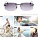 Devirld Borderless Full Lenses Reading Glasses - UV400 Protection Anti-Blue Light Spring Hinge Sunglasses for Men - Non-Bifocal Black 2.0x - Buy Online on GoSupps.com