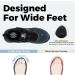 Fitville Extra Wide Running Shoes for Men Diabetic Sneakers with Velcro Fastener | Breathable & Comfortable Sports Shoes for Wide Flat Feet & Plantar Fasciitis | Size 44.5 EU - Black - Buy Online on GoSupps.com