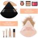 Sibba 4 PCS Triangle Powder Puffs - Washable & Reusable Makeup Sponges for Face & Body - Soft Plush Powder Sponge for Wet/Dry Makeup - Black&Nude - Buy Online on GoSupps.com