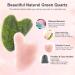 Yosemy 2stk Gua Sha Set - Jade Face Massage Stone & Rosenquarz Tool | Spa Beauty Care for Neck & Body | Crystal Heart Shape - Buy Online on GoSupps.com