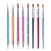Savita 8 pieces nail artificial brush double ended nail brush set gel brush point drill nail nail nail point drawing painting tools liner for manicure nail art design