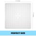 YINENN Square Shower Mat 21 x 21 Inches - Non Slip, Washable, Clear with Suction Cups and Drain Holes - Buy Online on GoSupps.com