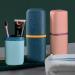 Portable Travel Toothbrush Cup & Toothpaste Holder - Pink Organizer for Camping & Bathroom Accessories - Buy Online on GoSupps.com