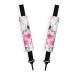 Harness Seat Belt Strap Covers Padded Universal New Reversible Set of 2 (Roses/Pink) Roses / pink