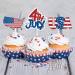 4th of July Cupcake Toppers 12 Pcs Independence Day Cupcake Toppers American Flag Cupcake Toppers Patriotic Party Decorations - Buy Online on GoSupps.com