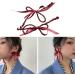 Feyley Red Loop Earrings - Exaggerated Tassel & Crystal Long Drop Jewelry for Women & Girls - Buy Online on GoSupps.com