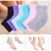 Selizo 6-Pair Open Toe Heel Moisturizing Socks for Women - Foot Repair Gel Socks for Dry Cracked Feet - 6 Colors - Buy Online on GoSupps.com