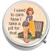 I Used to Care Medicine Vitamin Compact Pill Box - portable pillbox case fits in purse or pocket