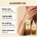 Huile d'amande pour les cheveux et la peau hydratant naturel pour le visage le corps et les ongles huile hydratante pour peaux s ches anti- ge et massage corporel non grasse (2pcs) - Buy Online on GoSupps.com