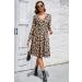 OUGES Women's Spring Casual Midi Dress with Pockets - Long Sleeve V-Neck Floral Wrap Dress - Buy Online on GoSupps.com
