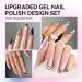 Gelike ec Nude Gel Polish Set - Sheer UV Pink French Tip Polish with Black White Gel Liner for Nail Art Design - 7ML 6PCS - Buy Online on GoSupps.com