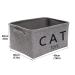 Canva cat toy box Basket storage-cat hamper toys for indoor cats- pet toy box-Gray-CAT 40x30x20 cm (Pack of 1) Gray - Buy Online on GoSupps.com
