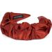 styleBREAKER Women's Hairband with Shimmering Braided Surface in Ruffled Look Hair Accessory 04027035 Colour:Rust Brown