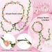 XunYee 48-Piece Boho Flower Crown Wristband Set for Women & Girls - Floral Headpiece for Wedding, Beach, Birthday Party - Buy Online on GoSupps.com