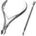 Cuticle Cutter Set (Silver with Pusher) - Buy Online on GoSupps.com
