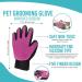 Pet Grooming Glove Pet Hair Remover Mitt Moulting - Deshedding Brush Glove - Soft Silicone Tips for Gentle Massage For Cats & Dogs with Long & Short Fur (Purple Right) Purple Right - Buy Online on GoSupps.com