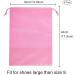 6 Pcs ULIFEMALL Travel Shoe Bags - Large Non-Woven Drawstring Storage with Clear Window - Waterproof Dustproof Pouch for Men Women - Pink - Buy Online on GoSupps.com